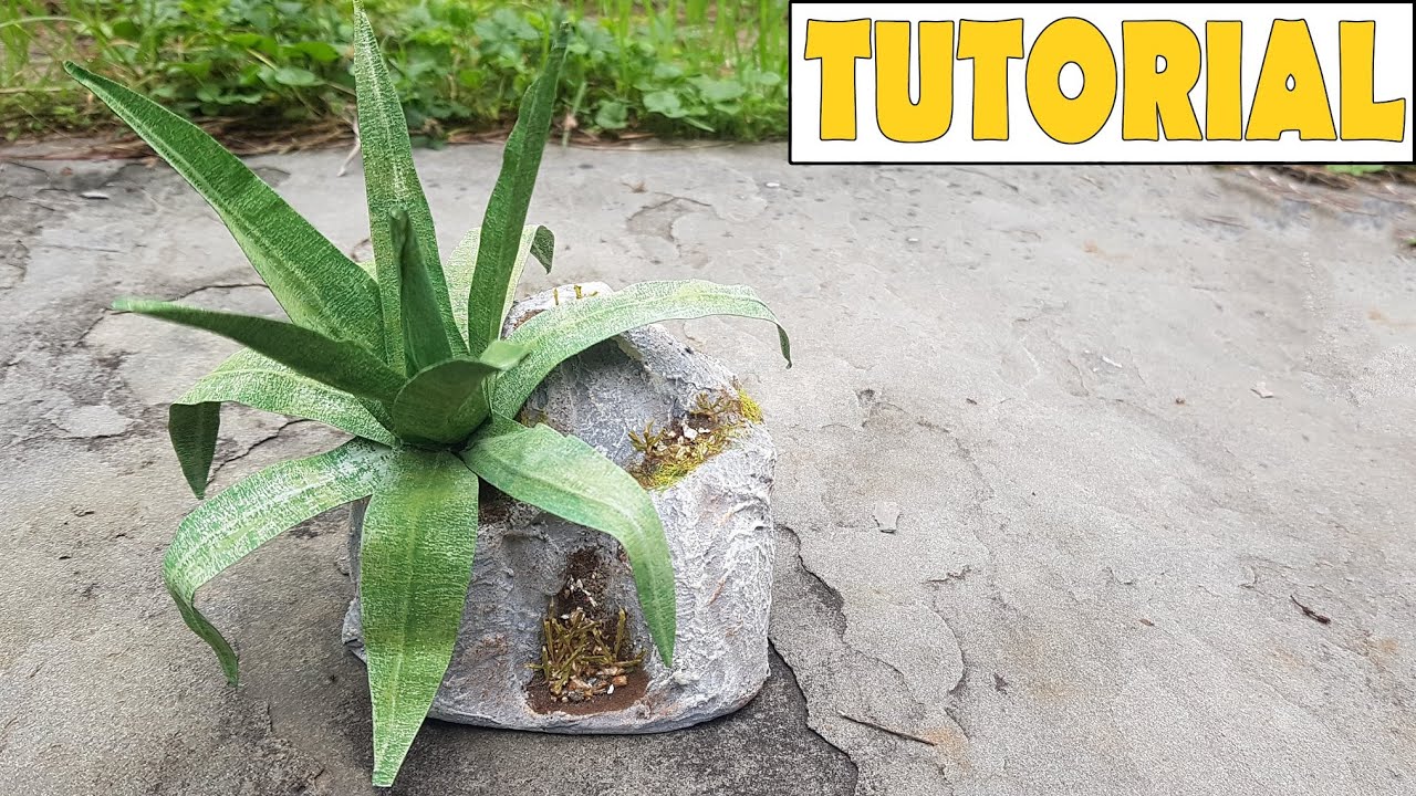 💡 TUTORIAL: Creare un'agave realistica🌴 con solo scotch e fil di ferro. Per Diorami e presepi