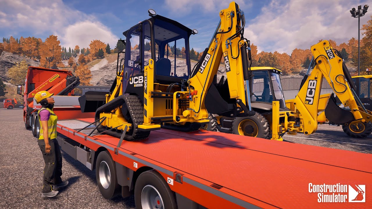 Working with JCB 1CXT mini track-hoe 🚧 Construction Simulator