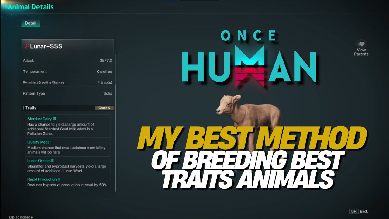 Once Human Breeding Guide: Perfect Traits on Eternaland Strategy