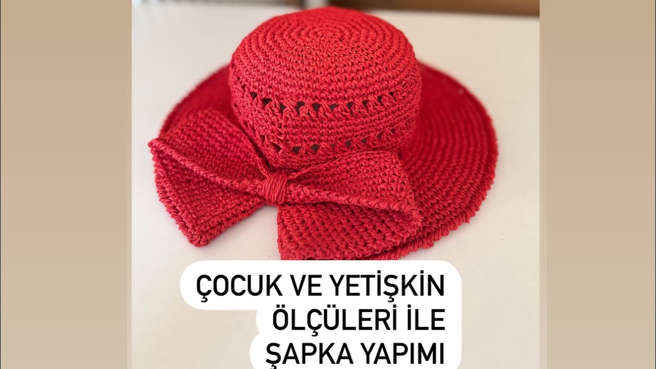 👒💕KÂĞIT İP ŞAPKA YAPIMI ÇOK HAFİF VE KOLAY YAPIM (ÇOCUK VE YETİŞKİN ÖLÇÜLERİ İLE )☘️🍃 #şapka #hat