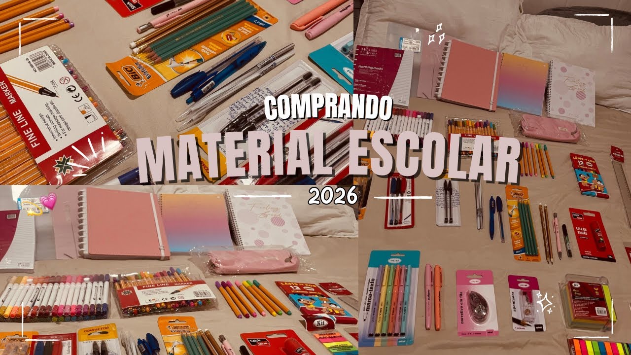 COMPRANDO MEU MATERIAL ESCOLAR 2026📚🌟💗