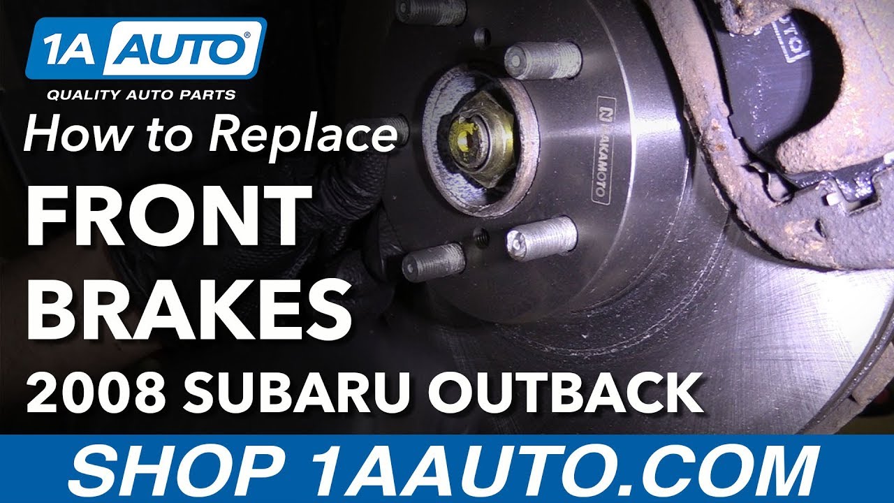 Как заменить передние тормозные колодки и роторы на Subaru Outback 2006-09