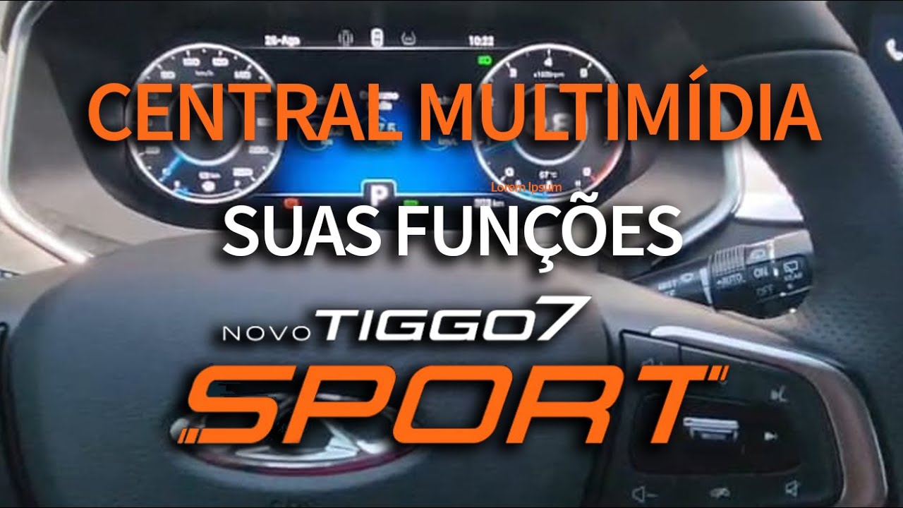 Tiggo 7 Sport 2025 - Central Multimídia e suas funções.