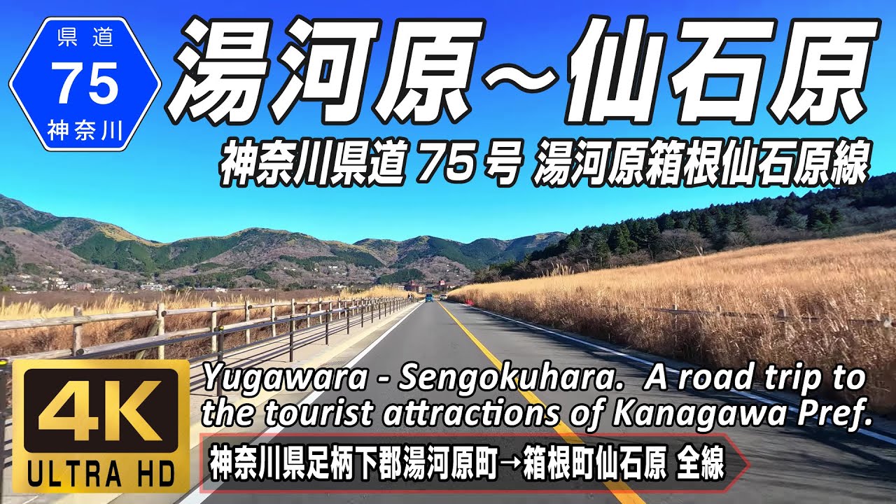 神奈川県道75号 湯河原箱根仙石原線 | 椿ラインで湯河原から仙石原へ箱根ドライブ | 神奈川県足柄下郡湯河原町→箱根町仙石原 全線約41.4km | 4K 60FPS