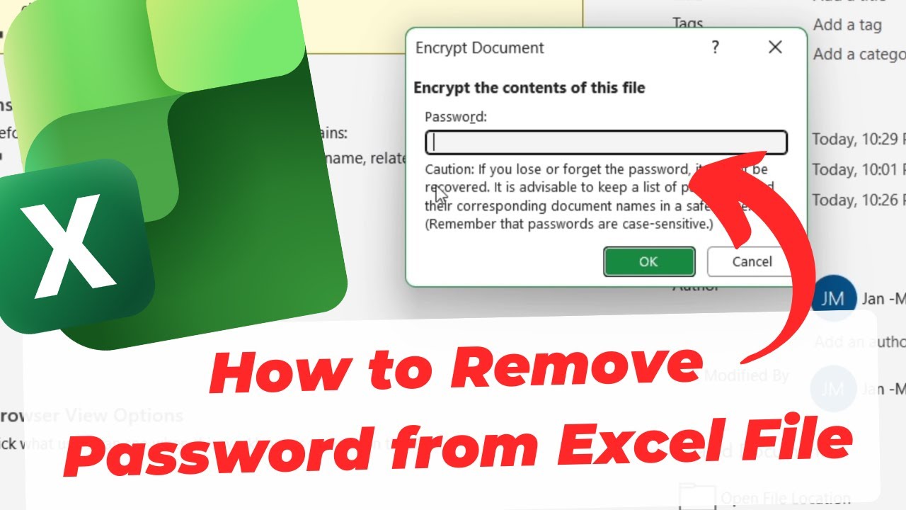 Как удалить пароль из файла Excel