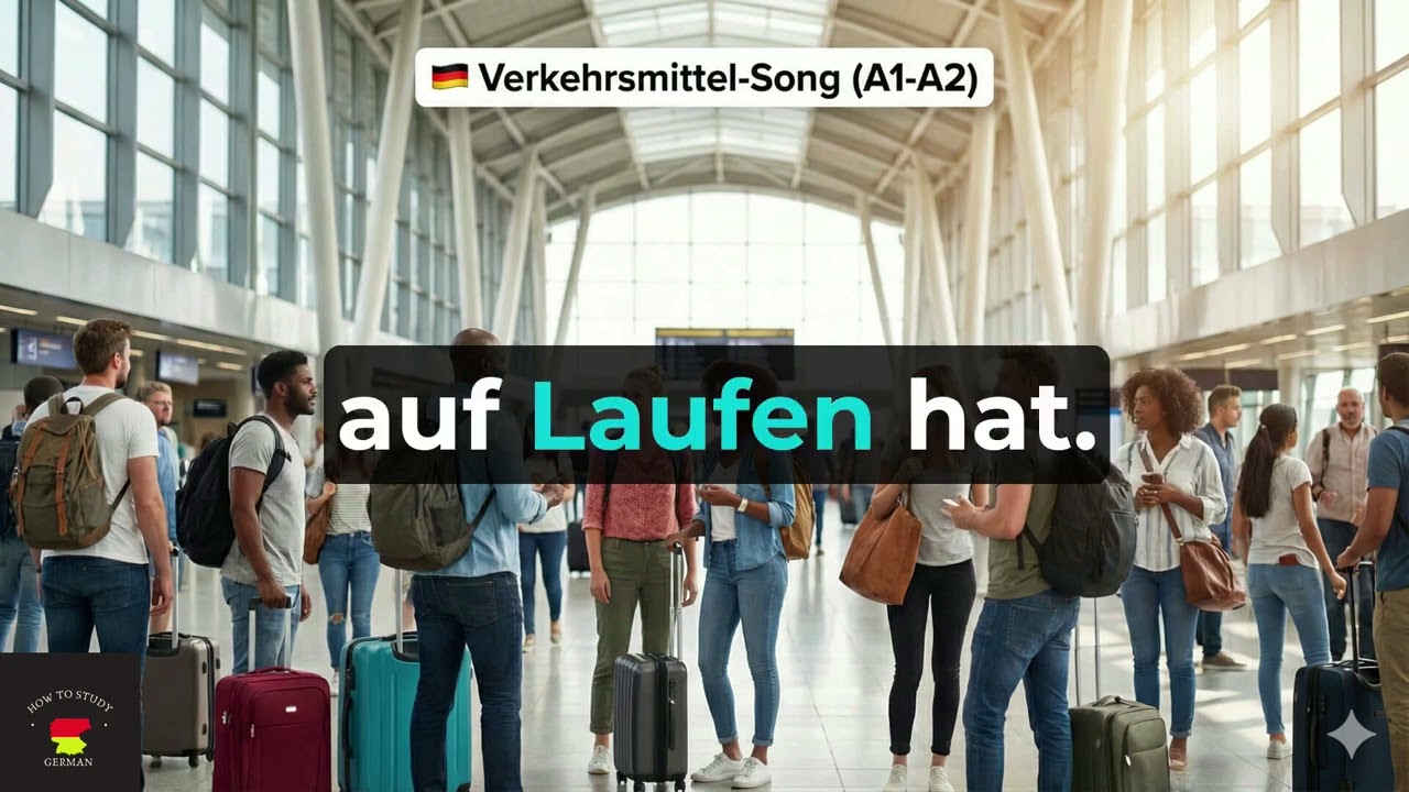 Learn German Transport Vocabulary with Music! 🚗🚂 A1-A2 Song for Beginners