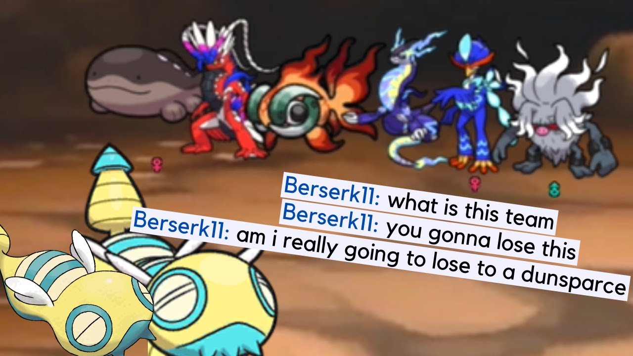 When You Sweep the Entire Team with a Dudunsparce
