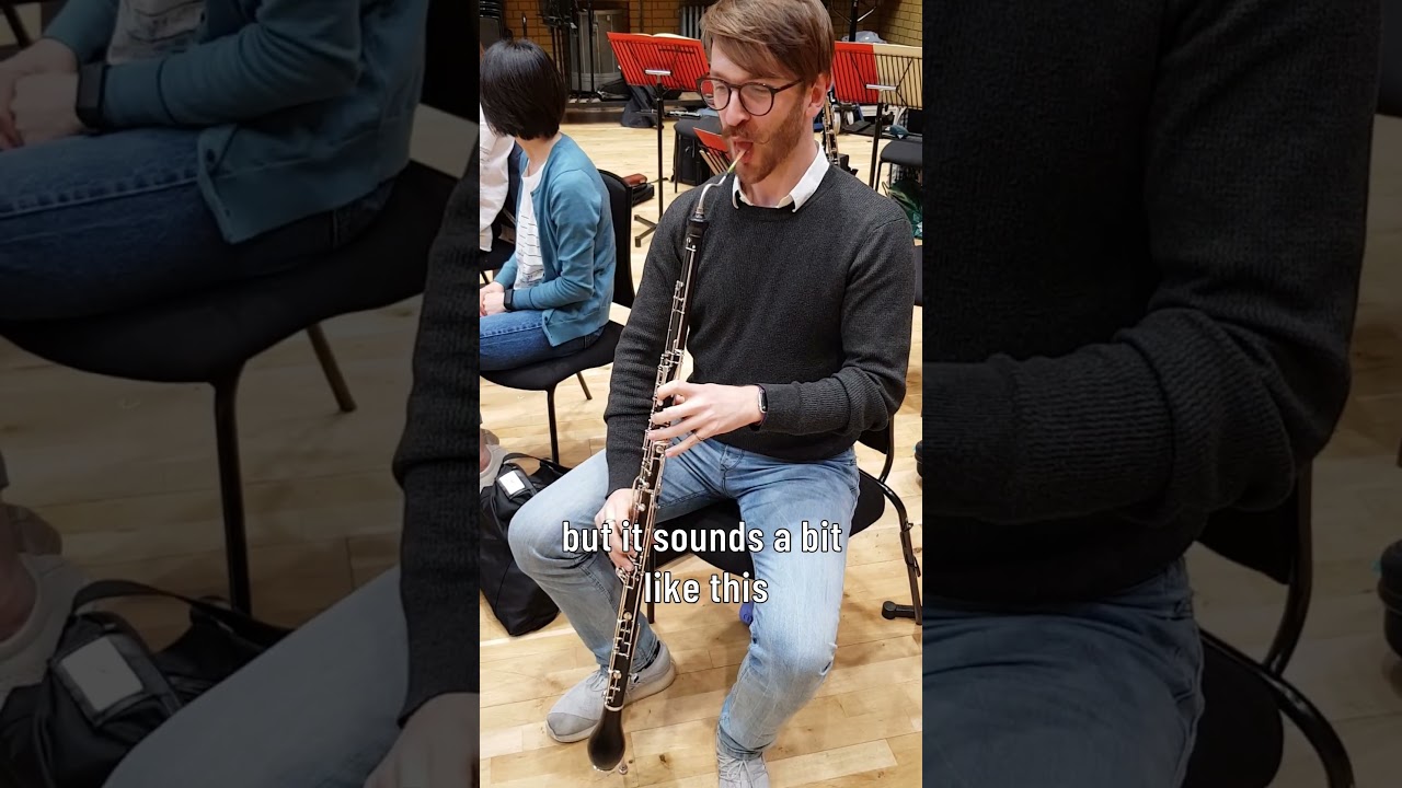 BCMG's Philip with his bass oboe