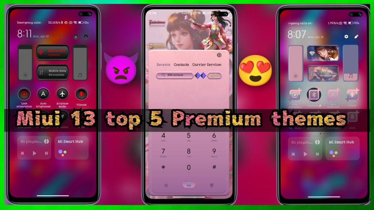 TOP 5 MIUI 13 LEGENDRY THEME 😍|New Themes |Change Control Center & System Ui|Special Pro Feature