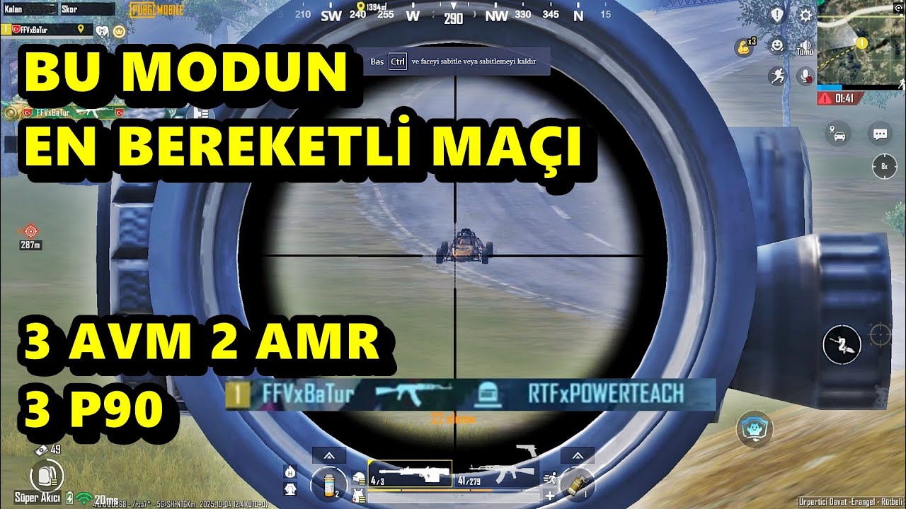 BU MODUN EN BEREKTLİ MA&Ccedil;I ! 700 P90 MERMİSİ BATUR GAME SOLO SQUAD PUBG MOBİLE