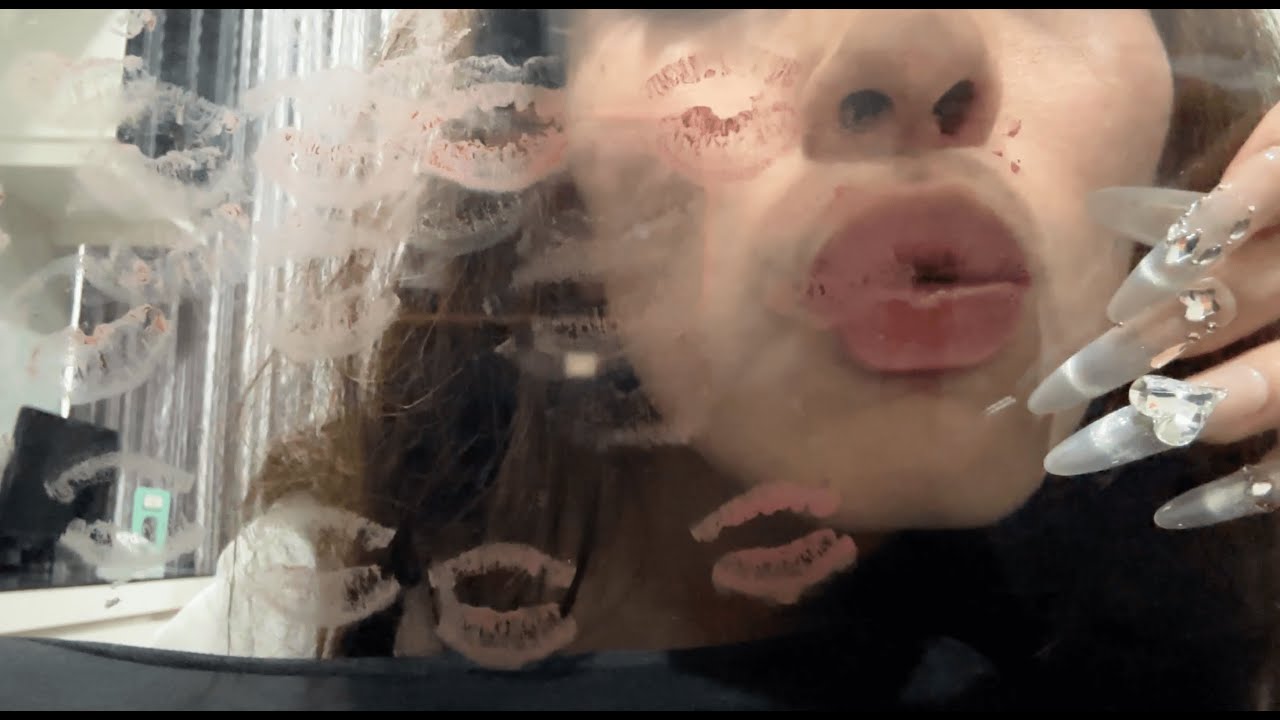 Extra long nails tapping + Lens  kissing ASMR