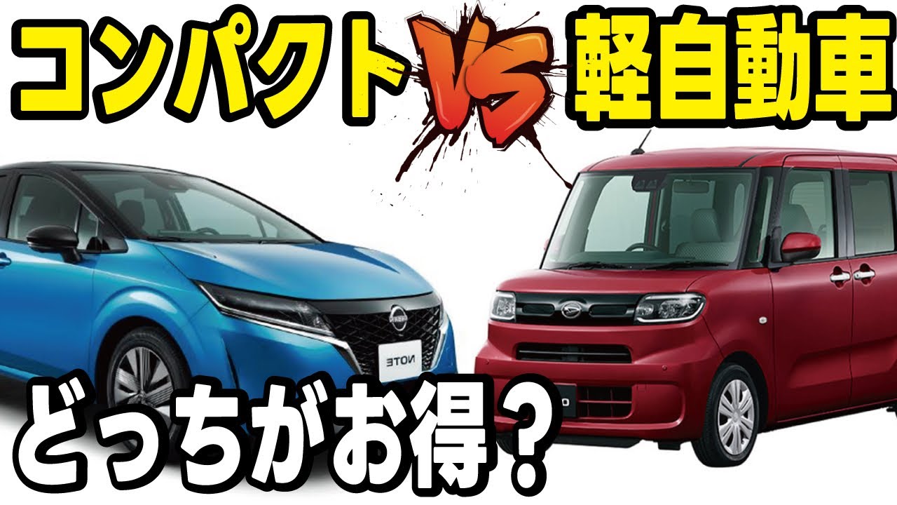 【車屋の本音】コンパクトカーvs軽自動車！価格と維持費を徹底比較します。