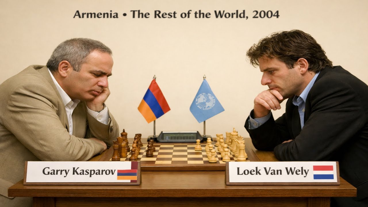 Garry Kasparov vs Loek Van Wely - Armenia • The Rest of the world, 2004