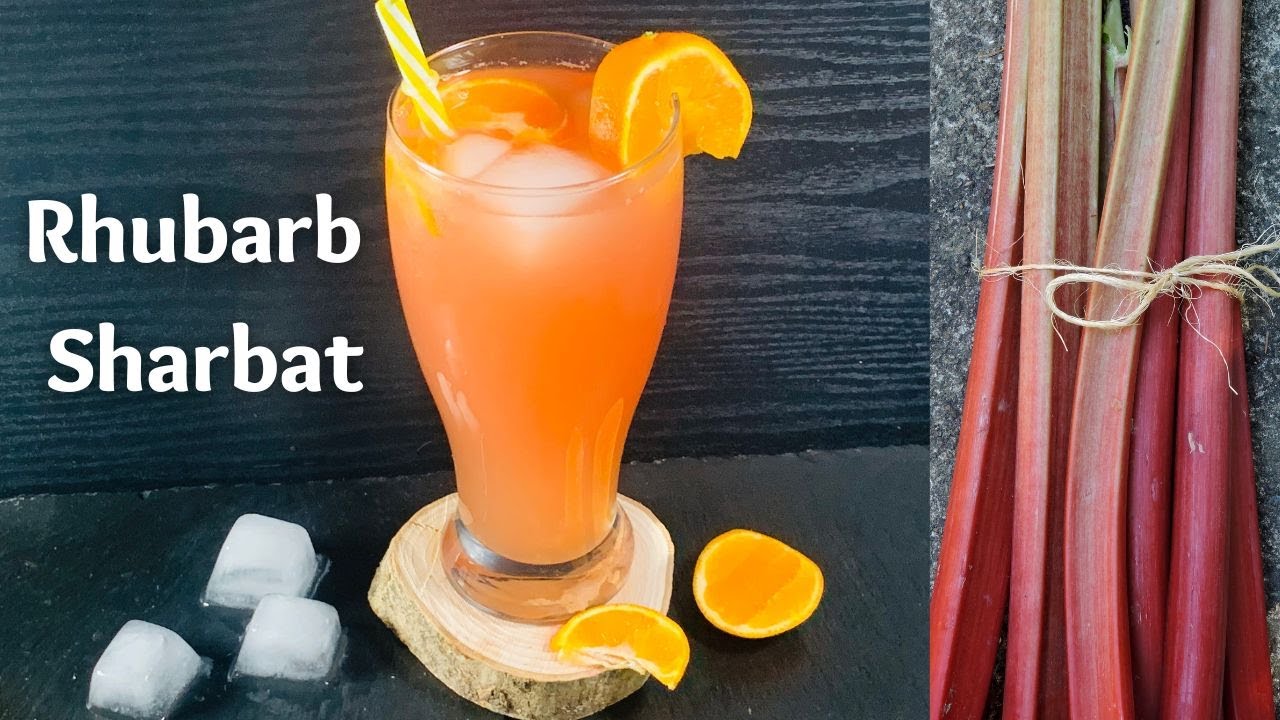 3 ingredients Easy & Refreshing Sharbat Recipe|  Rhubarb Sharbat recipe | Rhubarb Juice recipe