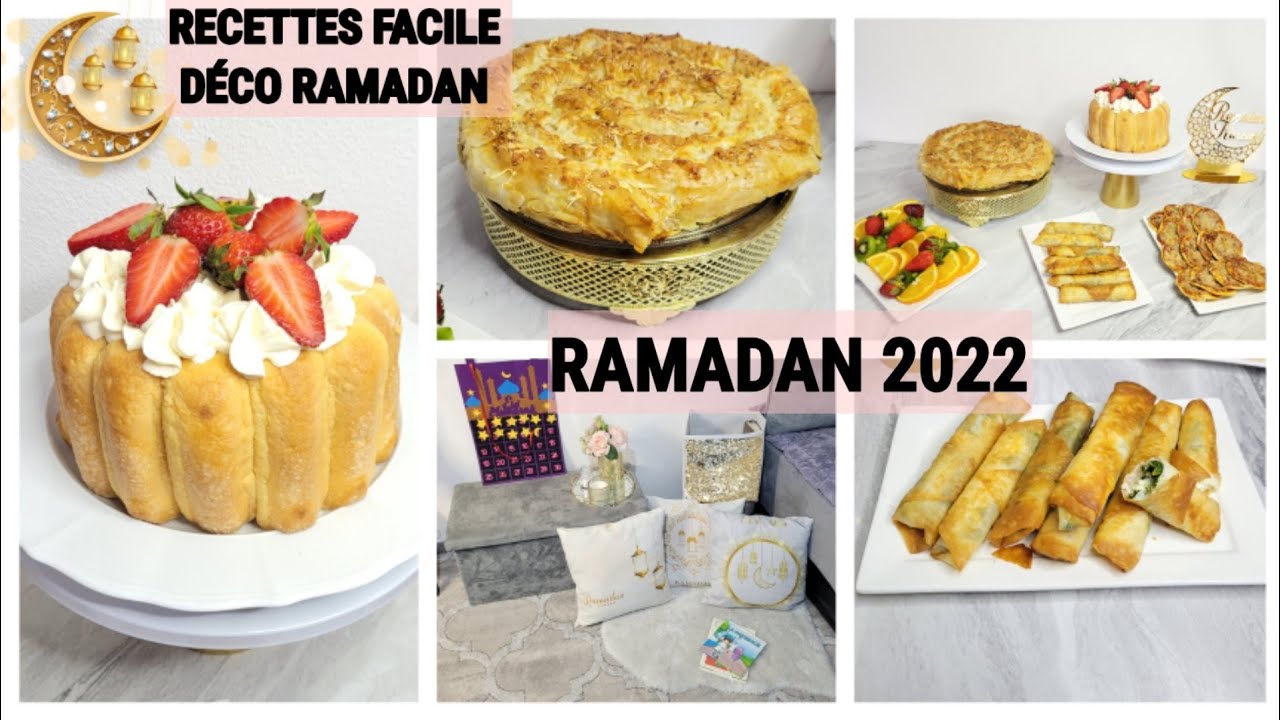 🌌TABLE RAMADAN✨️RECETTES FACILE & ÉCONOMIQUES🌟CHARLOTTE AU FRAISE🍨DÉCORATION RAMADAN #ramadan #iftar