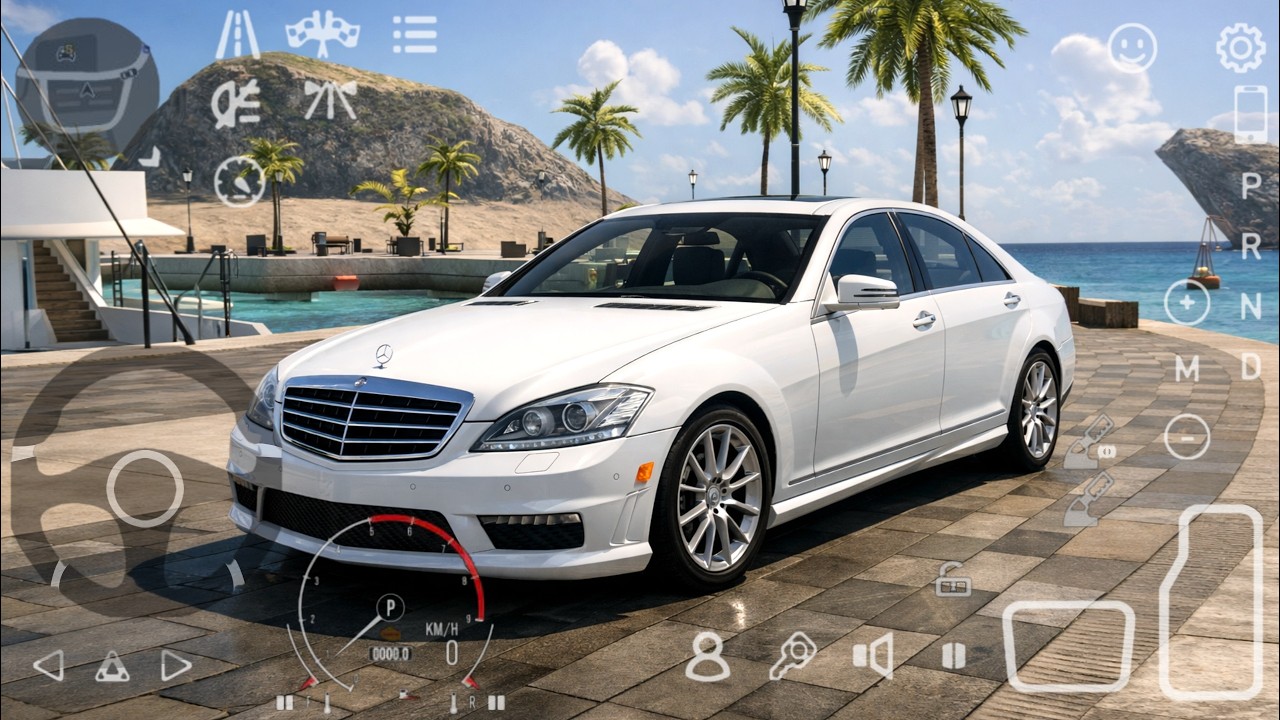 Luxury Mercedes S-Class W221 AMG on a Coastline 🌴 | Realistic Driving Showcase 🚘✨