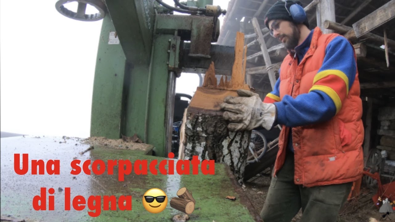 Una scorpacciata di legna 🪵 🔥 Landini 2-55 con sega a nastro