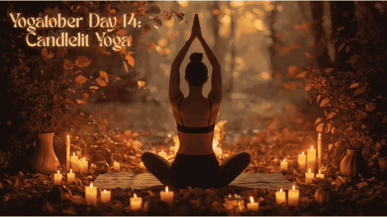 🍂🕯️🔥 Yogatober Day 14 | Candlelit Yoga – Mystical Calm 🍂🕯️🔥