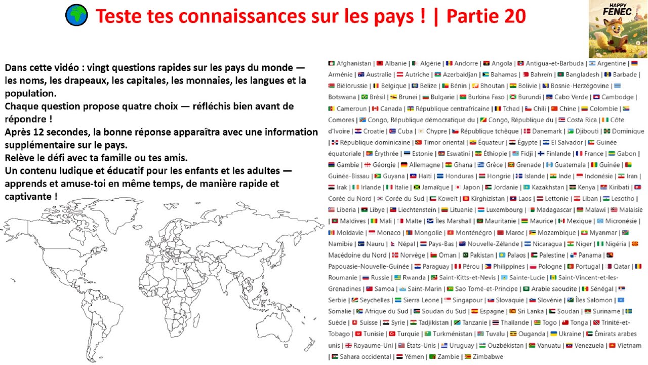 Teste tes connaissances sur les pays ! 20