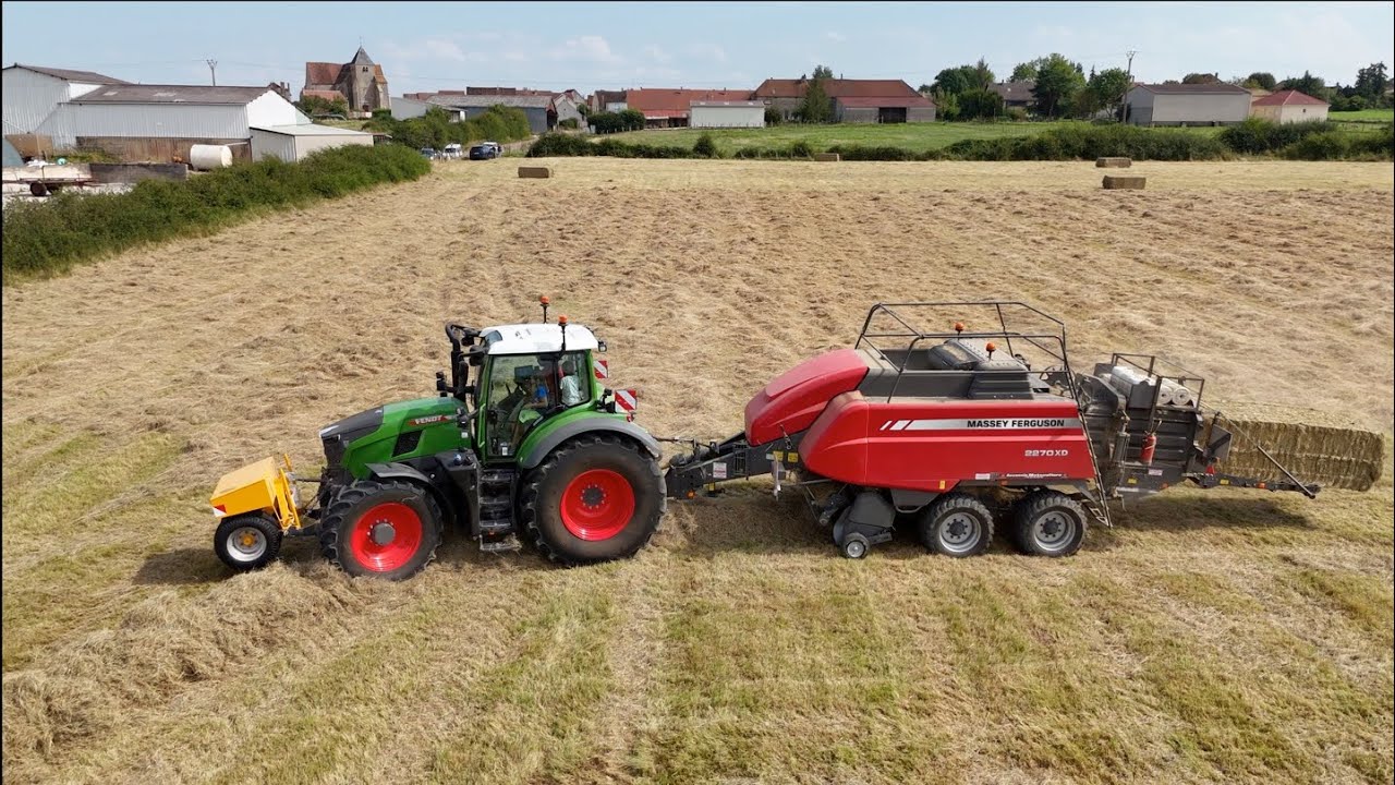 Endainage et pressage foin Fendt 726