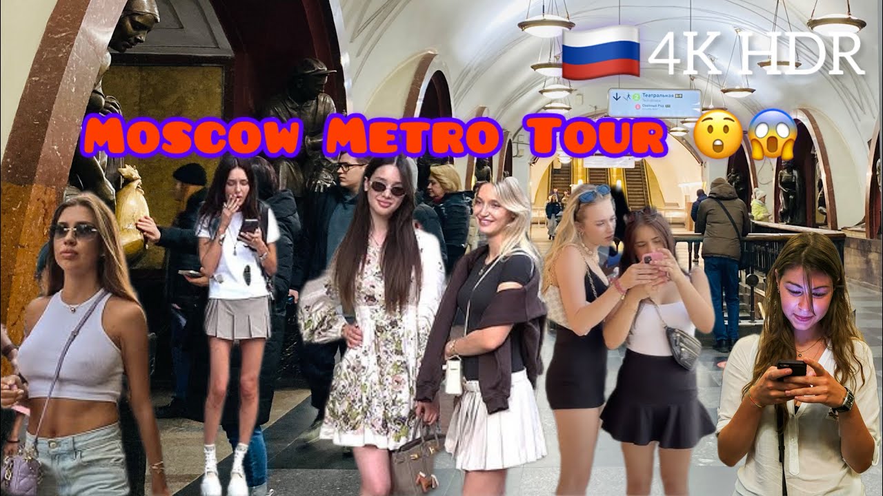 🚇Moscow Metro Tour |Beautiful Station | Moscow Russia| How many Russian people travel on the metro❤️