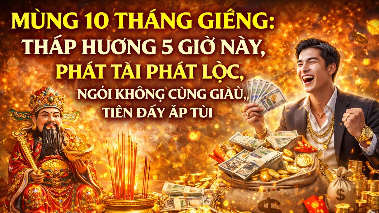 Mùng 10 Tháng Giêng, Thắp Hương 5 giờ Này, Phát Tài Phát Lộc, Ngồi Không Cũng giàu, Tiền Đầy Ắp Túi