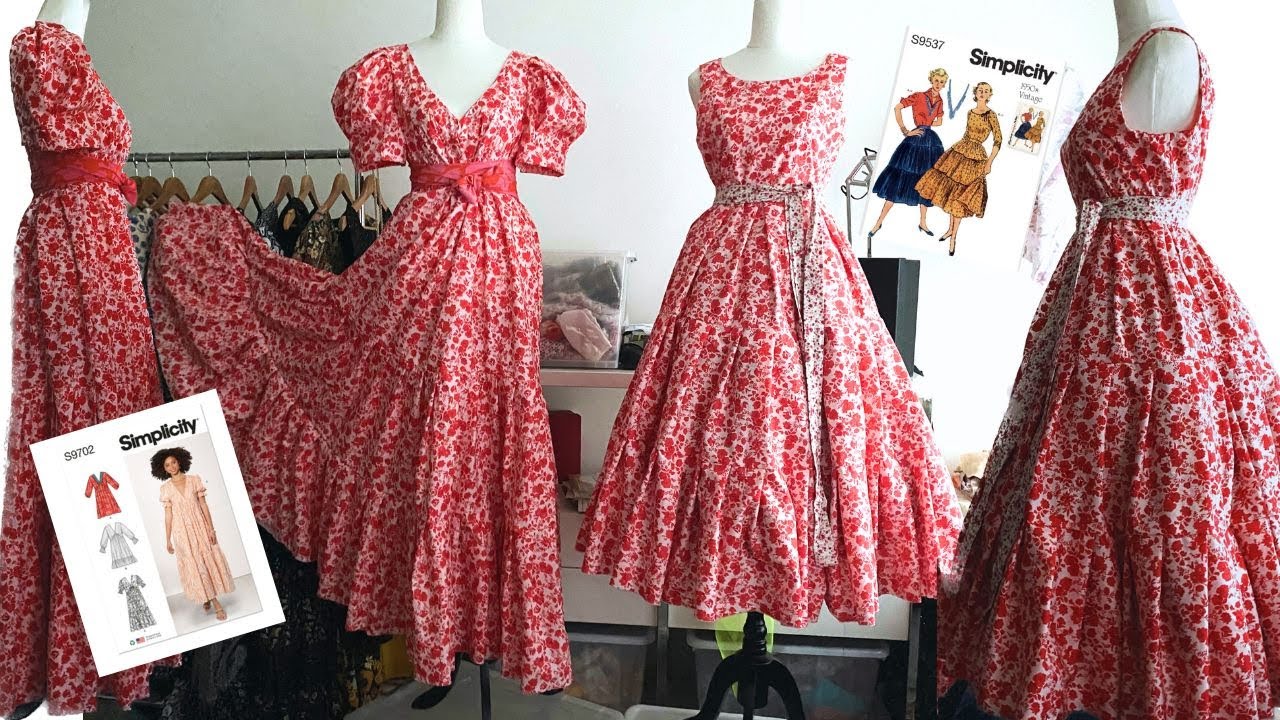 I Made Two Cotton Dresses 🌺 S9702 (empire line) & B6677 (vintage)