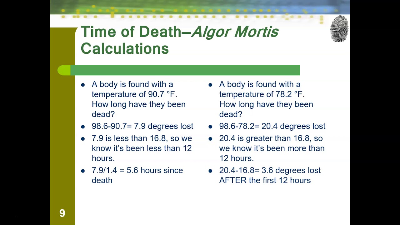 Death Manner, Mechanism, Cause, and Time