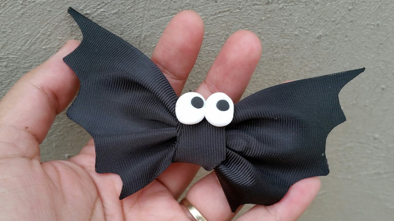 MARATÓN ESPECIAL IDEAS DE HALLOWEEN / DIY BOWS / Moño murciélago idea No.1