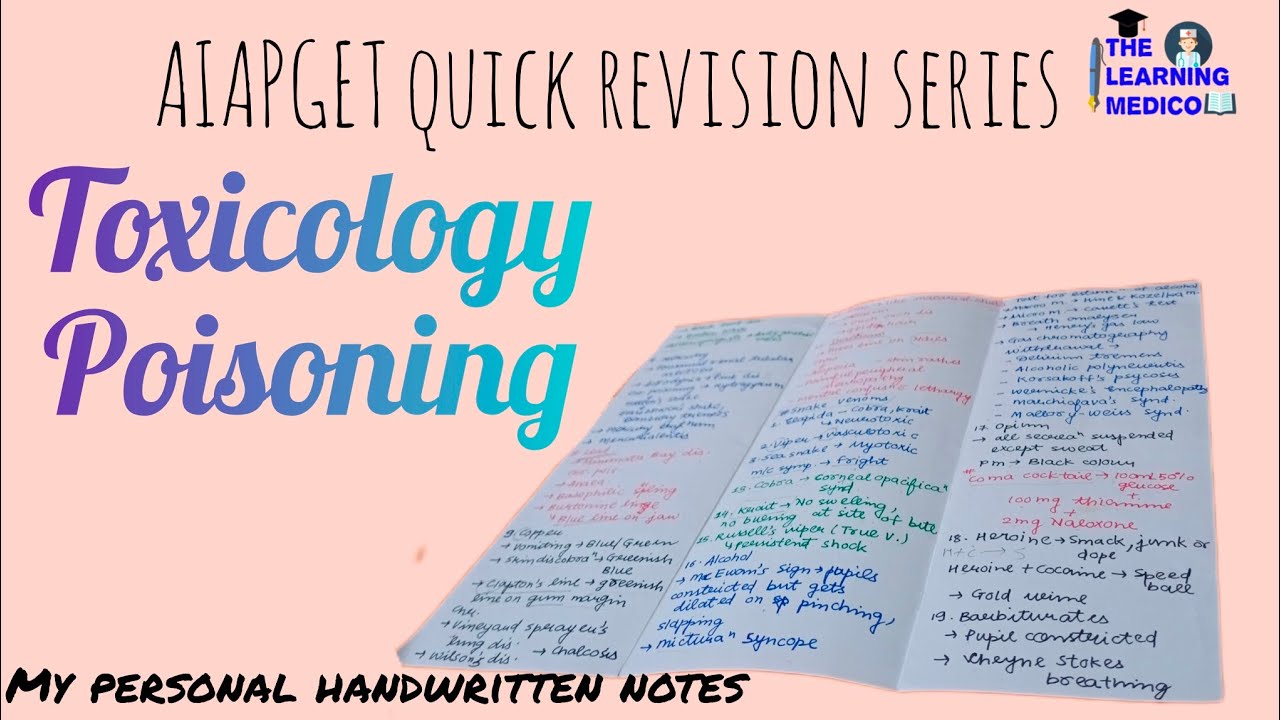 Poisoning | Toxicology | Symptoms of Poisoning | AIAPGET Quick revision series | AIAPGET mcq's