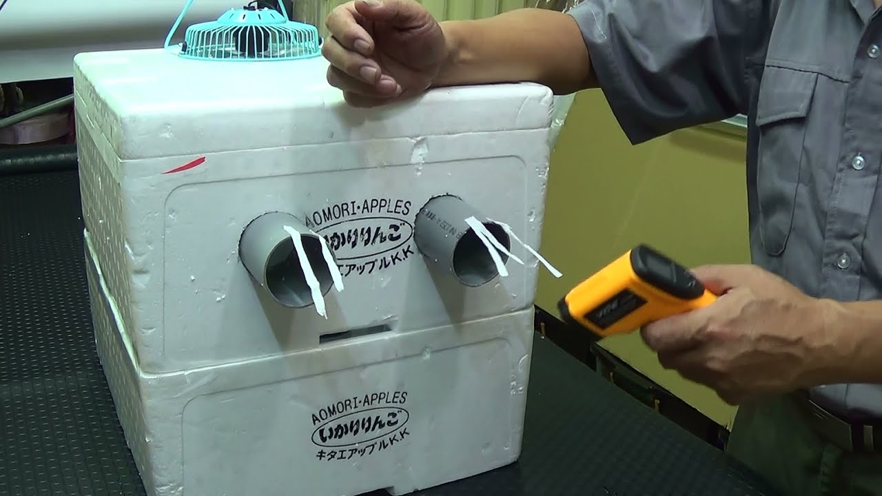 Homemade air conditioner DIY超大!保麗龍箱自製冷氣 簡單上手 不需工具  冰塊涼風扇製作 電扇+寶特瓶+保麗龍箱