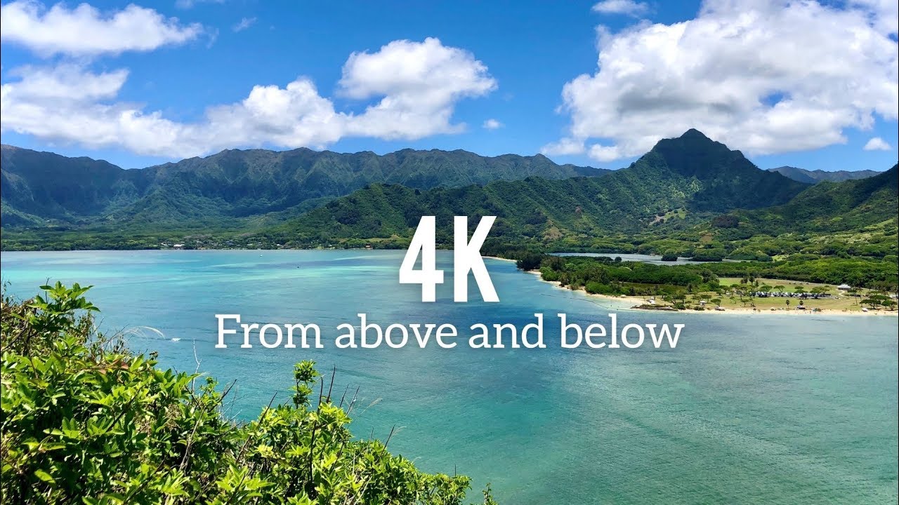 Beautiful Kaneohe: Sandbar, Diving, and Chinamans Hat Hike ( 4k )