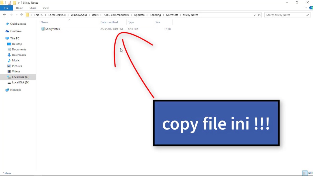 backup  recover catatan sticky notes yang hilang di windows 10