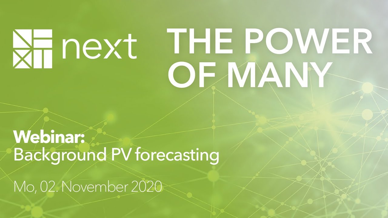 Webinar: Background PV forecasting