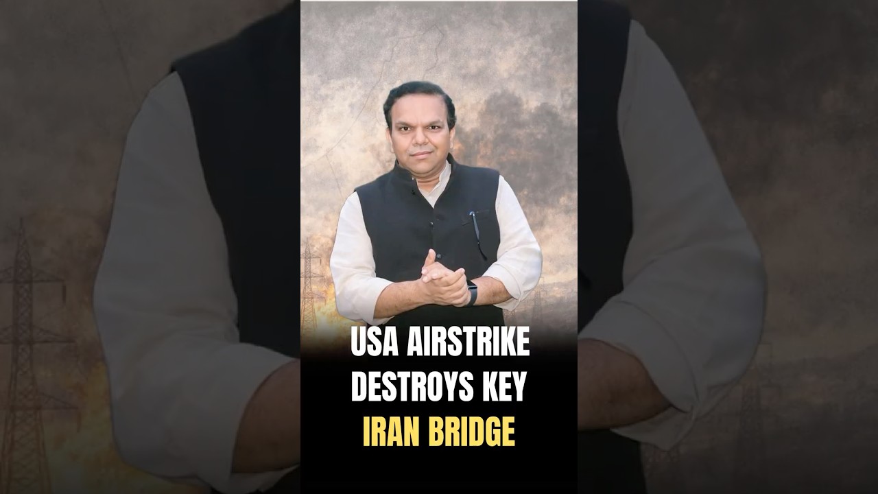 US Airstrike Destroys Key Iran Bridge #iran #iranisraelwar #iranwar #missile #shaheddrone #jordon