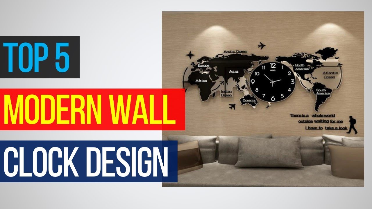 Top 5 Modern Wall Clock Design Large Bed Room Bathroom Decorative Vintage Sticker Hanging Wall Clock