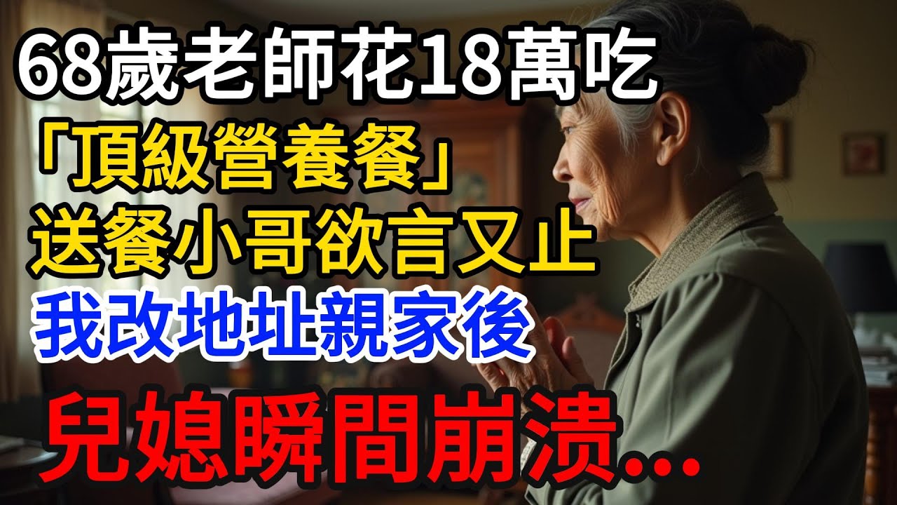 我重病，媳婦「孝順」送18萬餐點！聽她密謀賣我房，我改地址到親家.我只是在止損