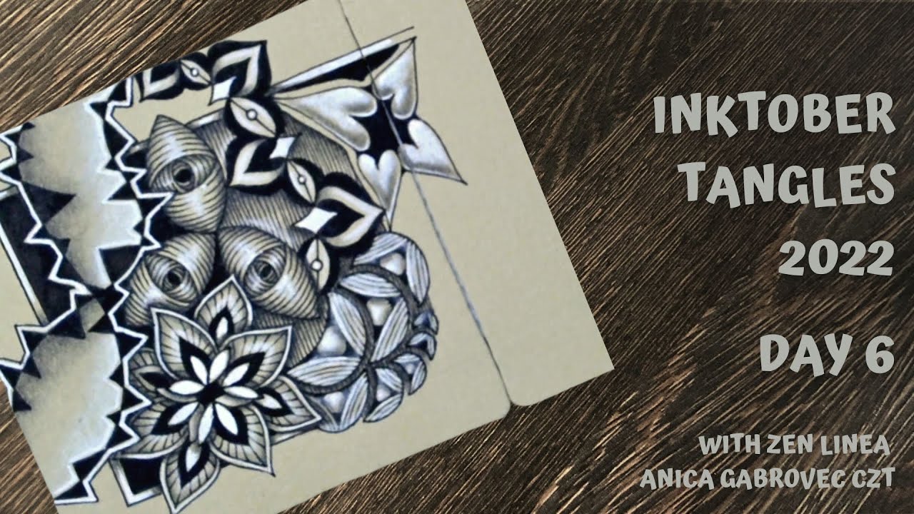 Inktober Tangles 2022 • Day 6 • Heartfully
