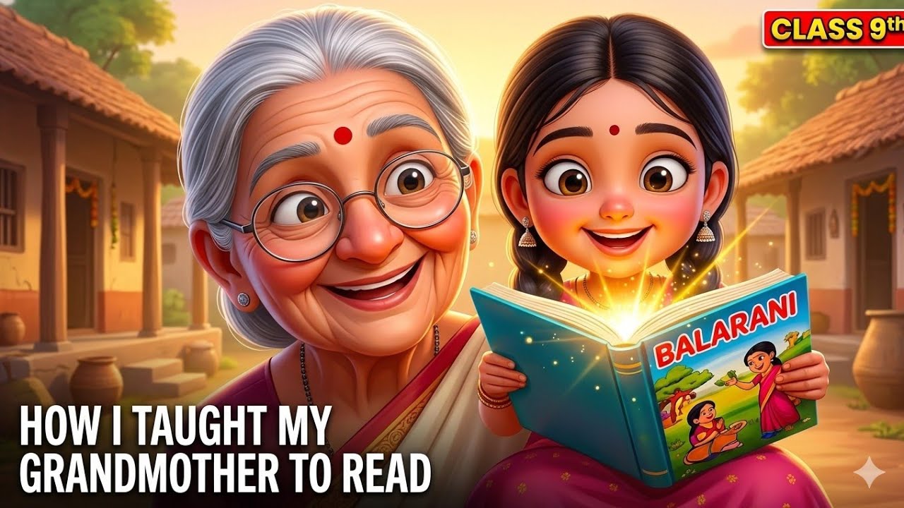 👉 How I Taught My Grandmother to Read 😢 | Fully Animated | Class 9 English Kaveri (P-1)