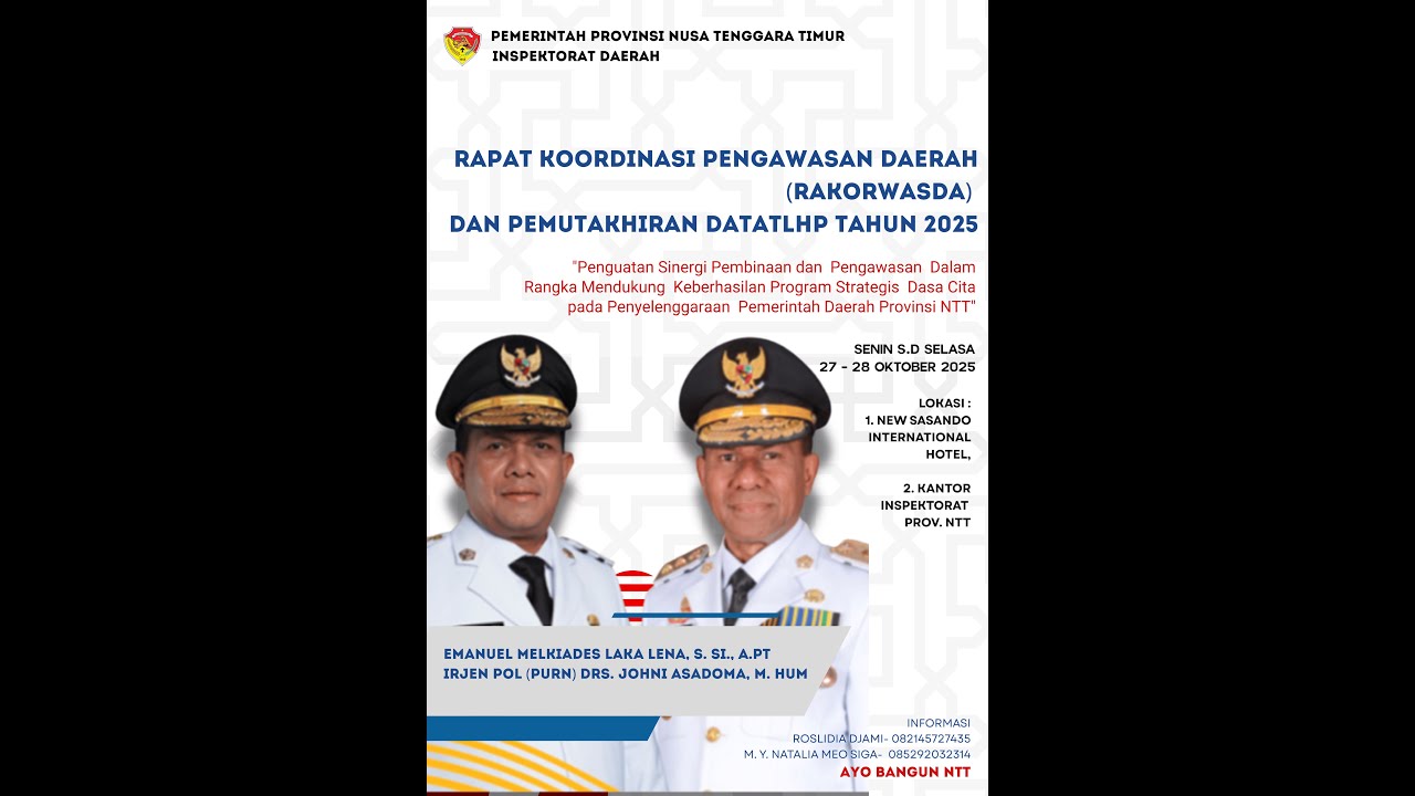 Rapat Koordinasi Pengawasan Daerah (Rakorwasda) 
dan Pemutakhiran Data TLHP Tahun 2025