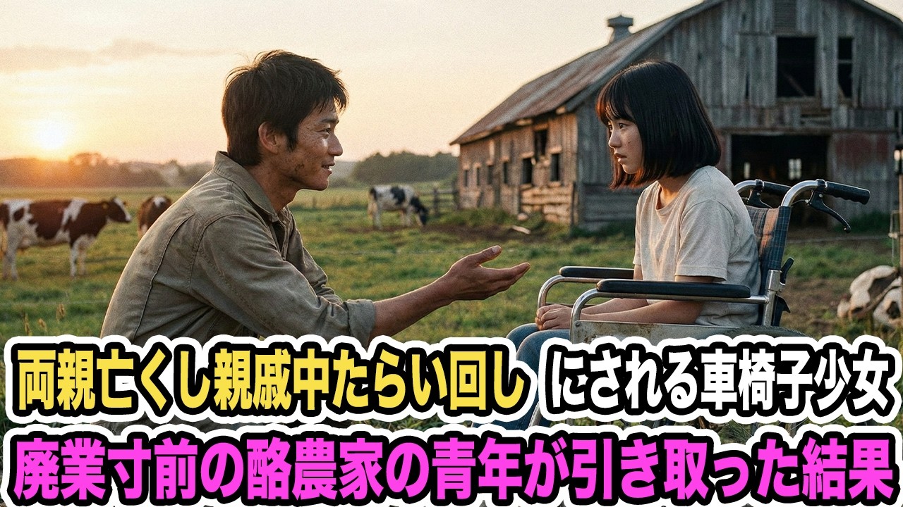 両親亡くし親戚中たらい回しにされる車椅子少女。廃業寸前の酪農家の青年が引き取った結果【感動する話】