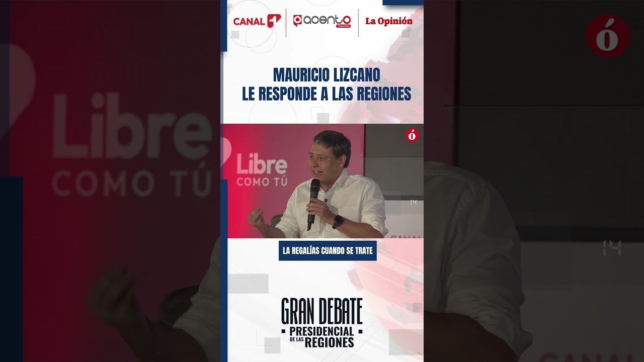 El candidato presidencial Mauricio Lizcano responde a las regiones.