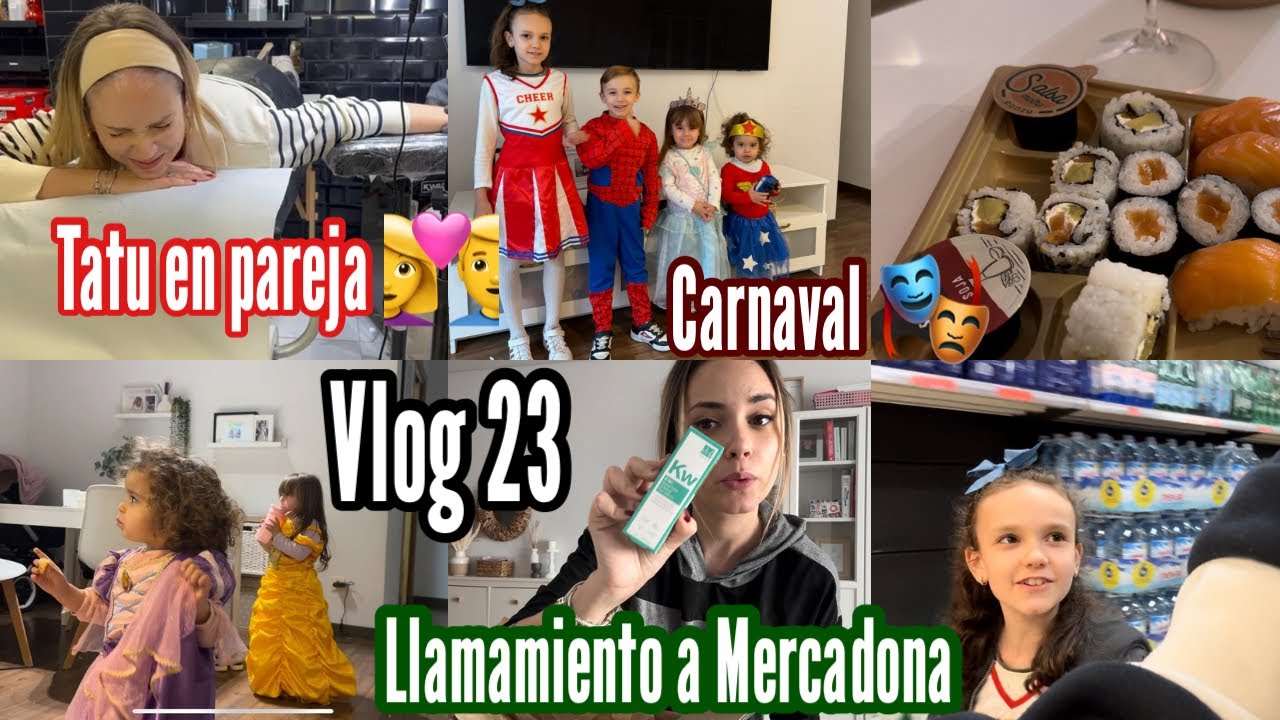 UNOS DÍAS CON NOSOTROS✨TATUAJE en PAREJA👩‍❤️‍👨CARNAVAL🎭LLAMAMIENTO a MERCADONA💵LITTLE HAPPY MOM