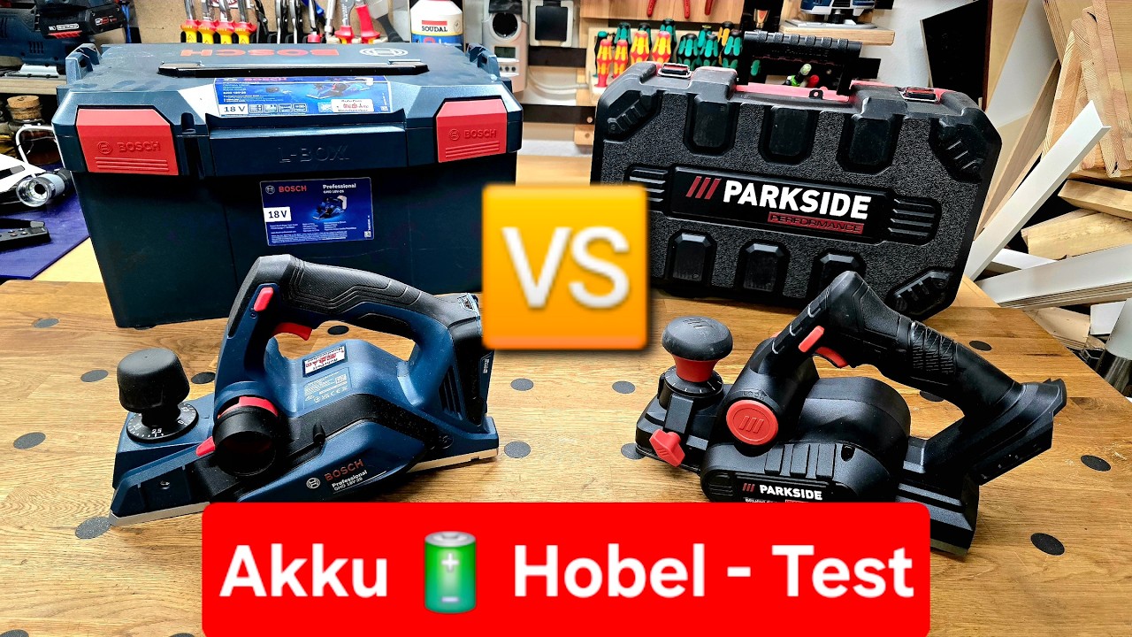 Akkuhobel Vergleich - Bosch VS Parkside 