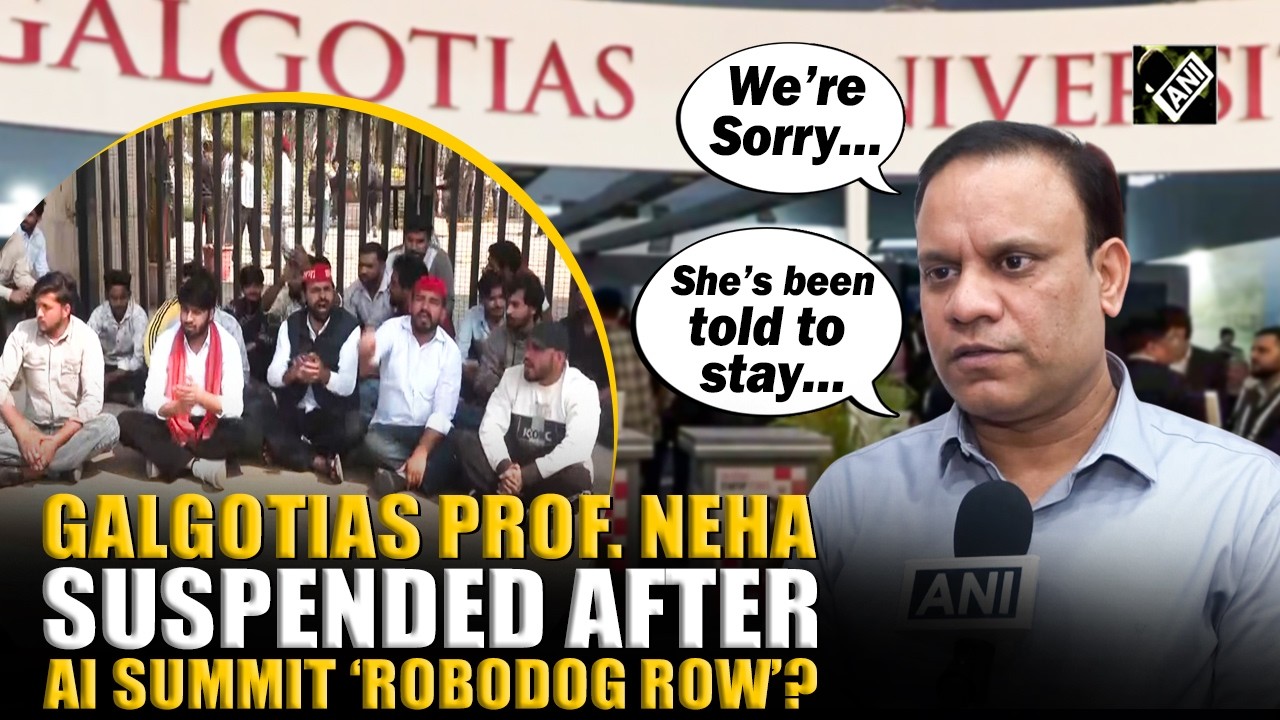 Galgotias University apologizes for ‘Chinese Robodog row’; SP youth wing holds protest in campus