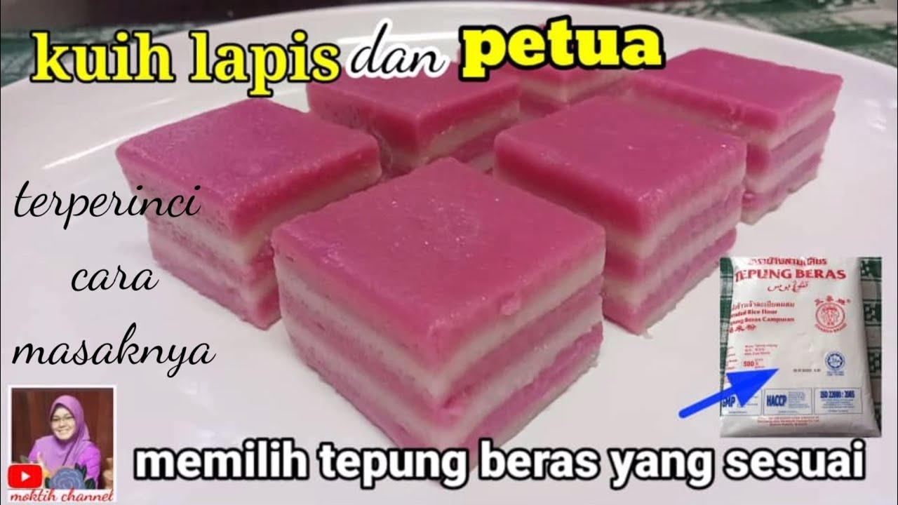 RESEPI KUIH LAPIS DAN PETUA MEMILIH TEPUNG YANG SESUAI( subtitle english)#moktihchannel