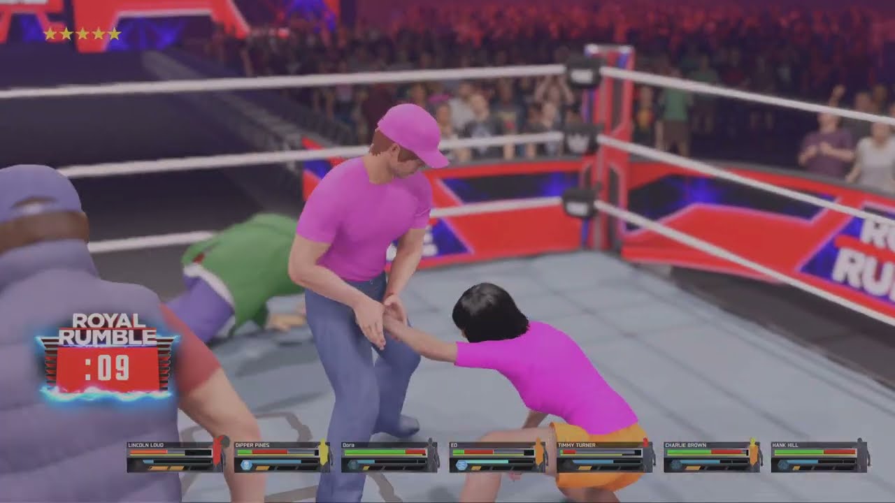 WWE 2K25 Cartoon Royal rumble