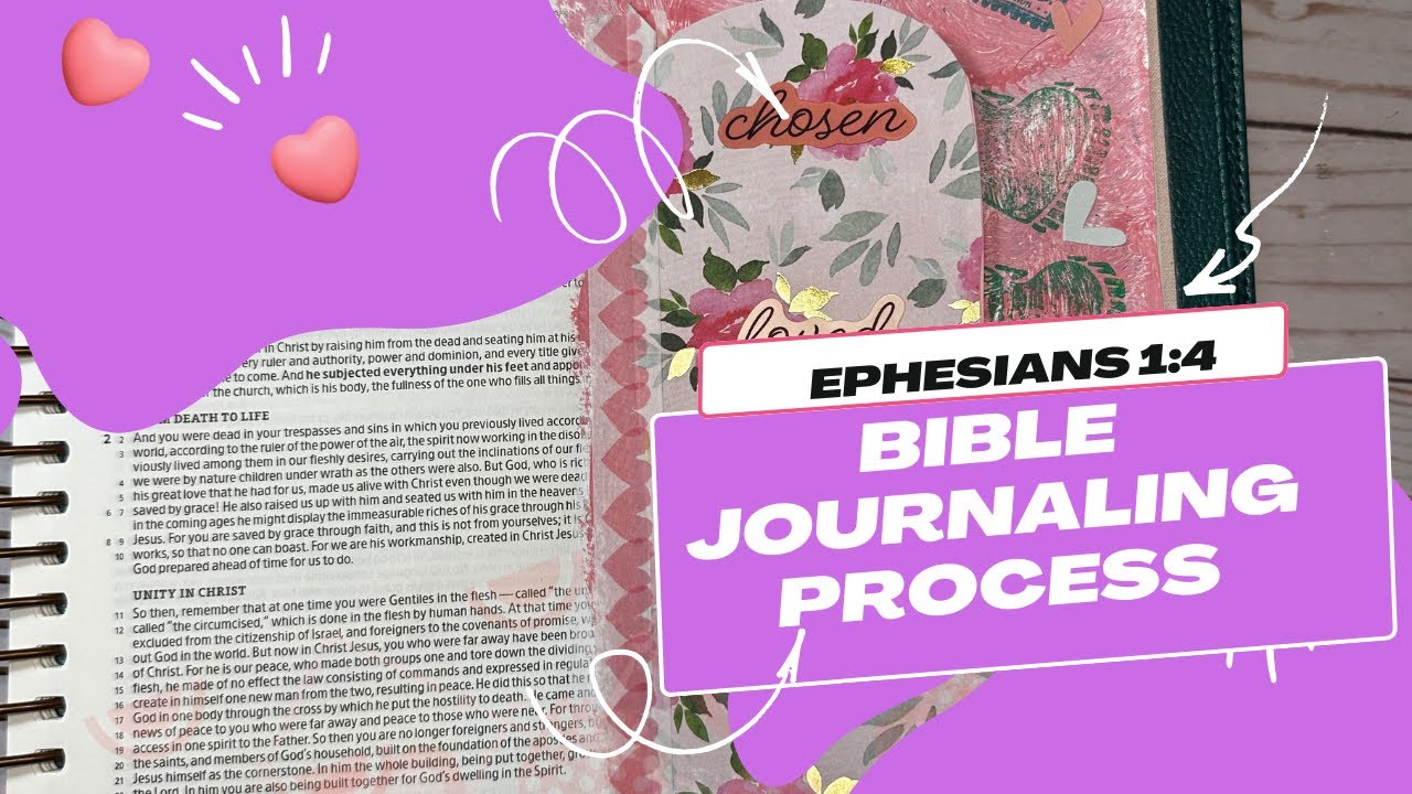 Bible Journaling Process | Ephesians 1:4  | #biblejournaling