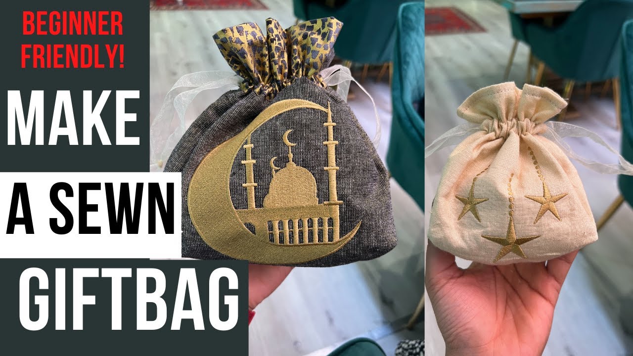 How to Sew a Drawstring Bag- Beginner Friendly Sewing Tutorial