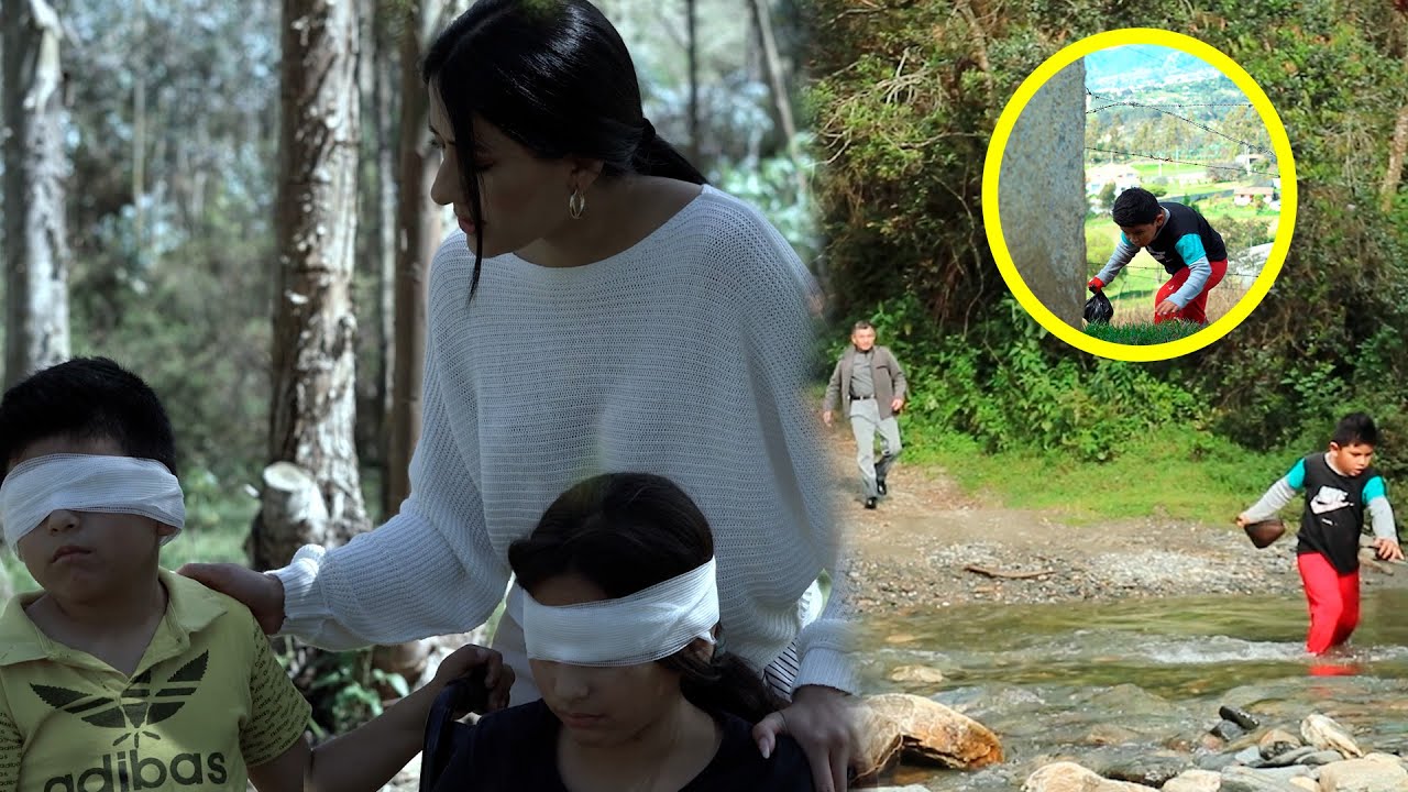 Niño pobre rob4 pan para alimentar a su hermana que esta en silla de ruedas.